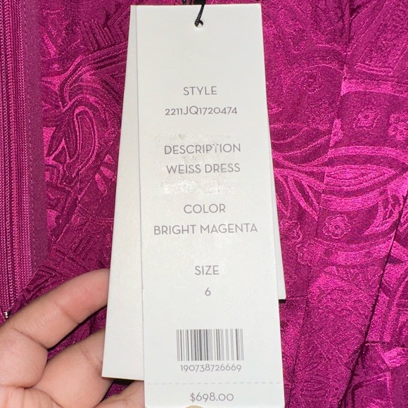 NWT VERONICA BEARD SILK BLEND WEISS DRESS SZ 6 # M1 - Picture 5 of 7